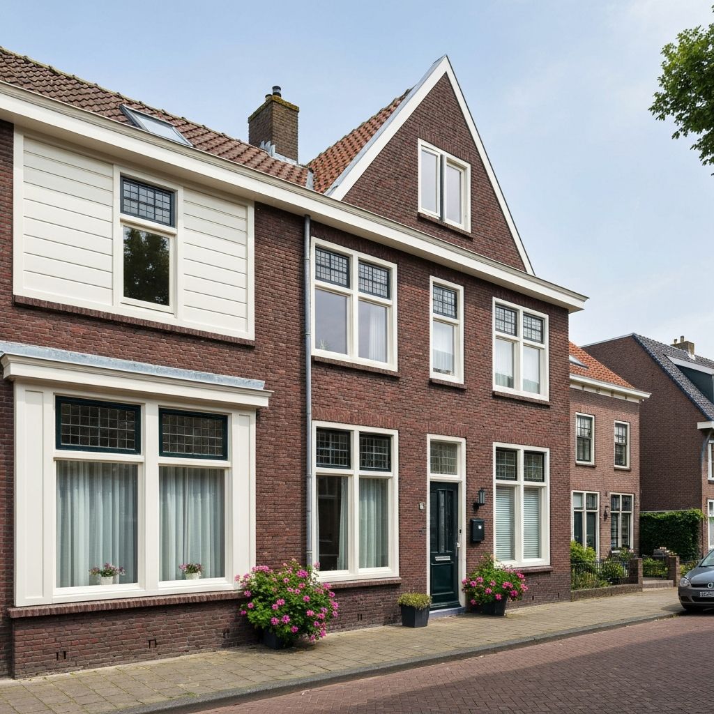 Nieuwe witte kunststof kozijnen geplaatst aan een woning in Breda door Smans Onderhoud